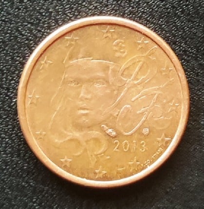 Foto 1 Moneda sin identificar: Euro Francia 2013 Moneda de 1 Céntimo